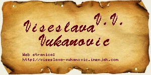Višeslava Vukanović vizit kartica